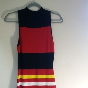 Hera Collection Red and Black Striped Dress